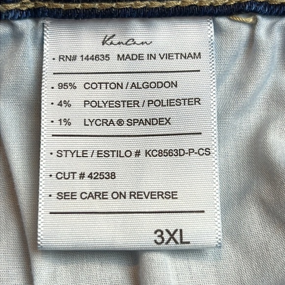KanCan Distress Skinny stretch Frayed Hem Jean’s SZ 3XL New - Picture 7 of 7